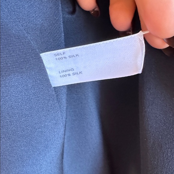 NWT Carolina Herrera Navy Button Down Dress - Picture 3 of 10